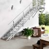 Stahltreppe Intercon® Hollywood | Streckgitter Edition mit Podest