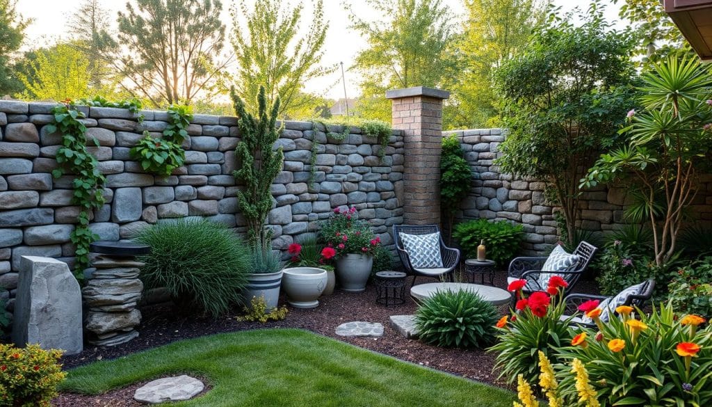 Sichtschutz Garten mit Gabionen Sichtschutz Garten mit Gabionen