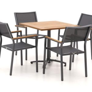 Bellagio Roma/Canzo 80 cm Gartenmöbel-Set 5-teilig stapelbar