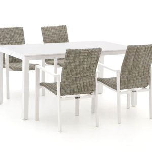 + 10 % Kassenrabatt | Manifesto Villongo/Menzano 160 cm Gartenmöbel-Set 5-teilig stapelbar