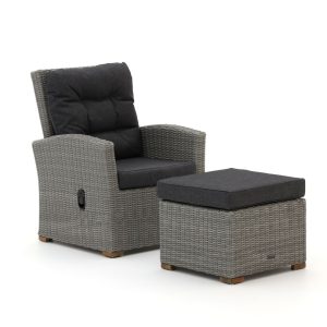 Intenso Mazzano Gartensessel verstellbar mit Hocker