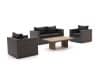 + 10 % Kassenrabatt | Forza Barolo/ROUGH-L 120 cm Sessel-Sofa Lounge-Set 4-teilig