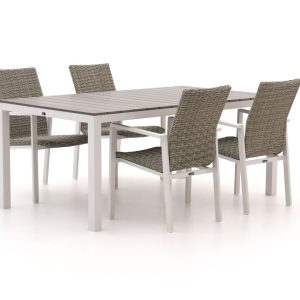 + 10 % Kassenrabatt | Manifesto Villongo/Fidenza 183 cm Gartenmöbel-Set 5-teilig stapelbar