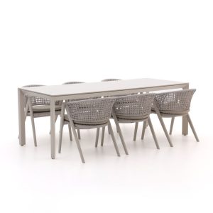 + 15 % Kassenrabatt | Manifesto Valsecca/Sestino 220 cm Gartenmöbel-Set 7-teilig