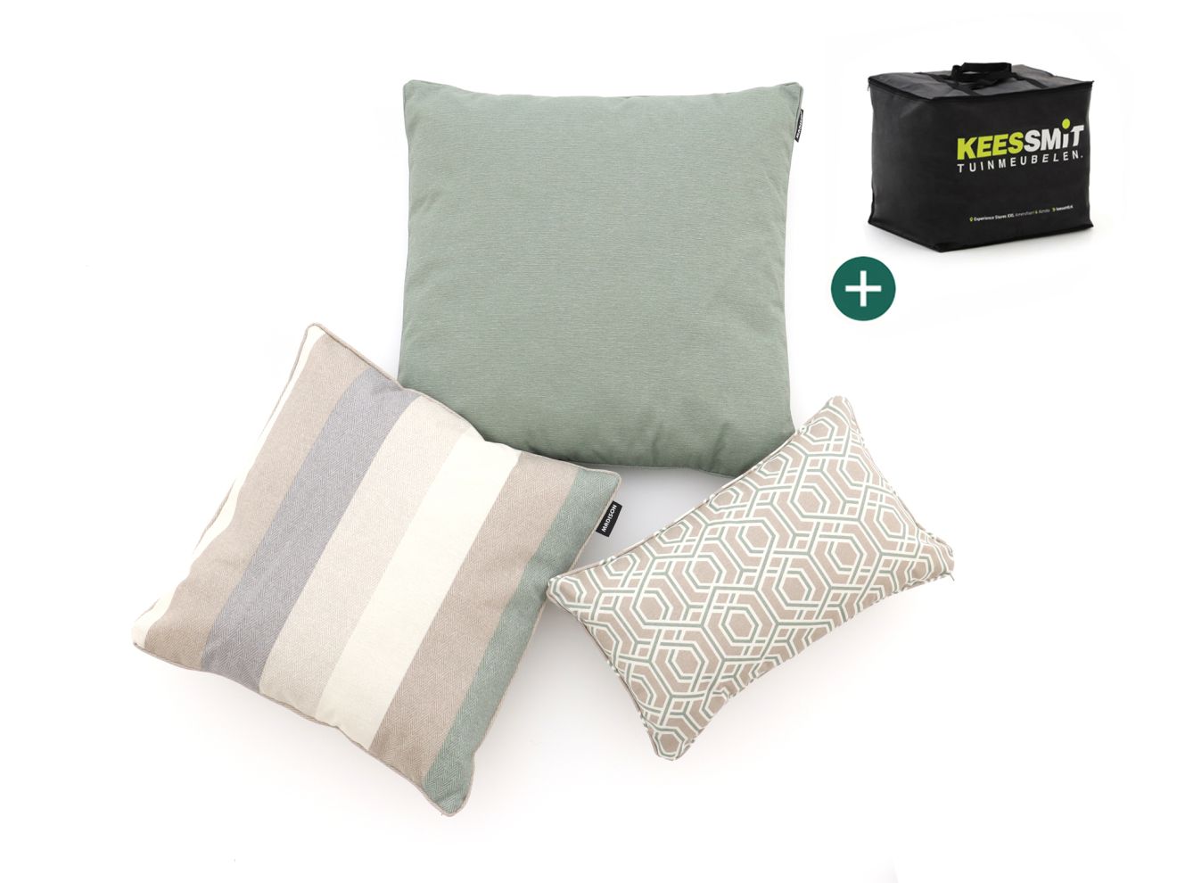 + 10 % Kassenrabatt | Dekokissen Set Modern Graphic Green