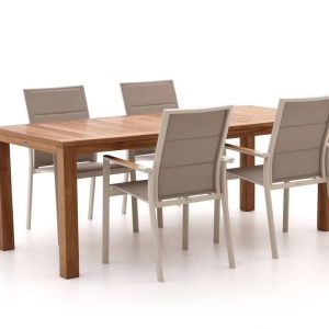 + 15 % Kassenrabatt | Bellagio Albinea/Oxford 200 cm Gartenmöbel-Set 5-teilig stapelbar