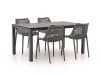 + 10 % Kassenrabatt | Forza Ripi/Fidenza 160 cm Gartenmöbel-Set 5-teilig stapelbar