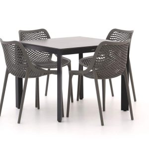 + 15 % Kassenrabatt | Forza Ripi/Sestino 90 cm Gartenmöbel-Set 5-Teilig Stapelbar