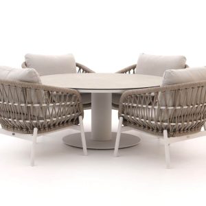 Bellagio Cupello/La Fonte ø150cm Low Dining Gartenmöbel-Set 5-teilig