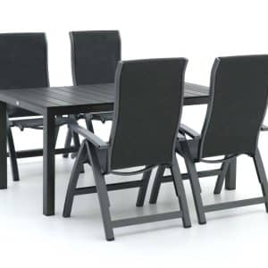 Bellagio Fermo/Fidenza 160 cm Gartenmöbel-Set 5-teilig verstellbar