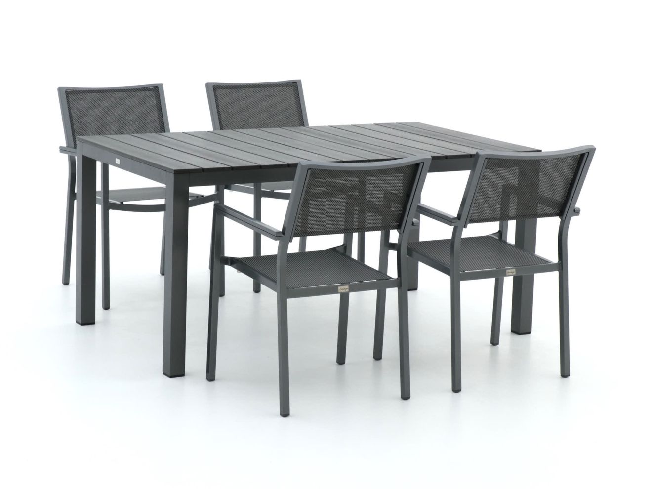 + 10 % Kassenrabatt | Bellagio Roma/Fidenza 160 cm Gartenmöbel-Set 5-teilig stapelbar