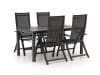+ 10 % Kassenrabatt | Bellagio Trappeto/Fidenza 160 cm Gartenmöbel-Set 5-Teilig verstellbar