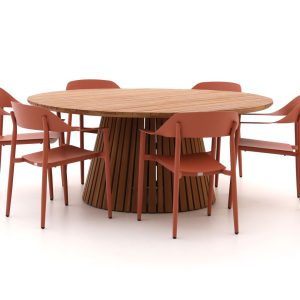 Bellagio Valli/Santa Severina ø 180 cm Gartenmöbel-Set 7-teilig stapelbar