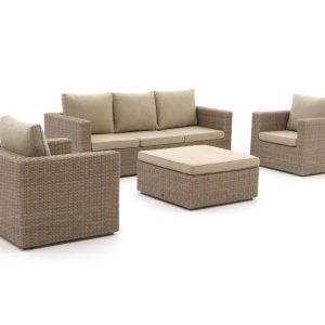 Intenso Carpino Sessel-Sofa Lounge-Set 4-teilig