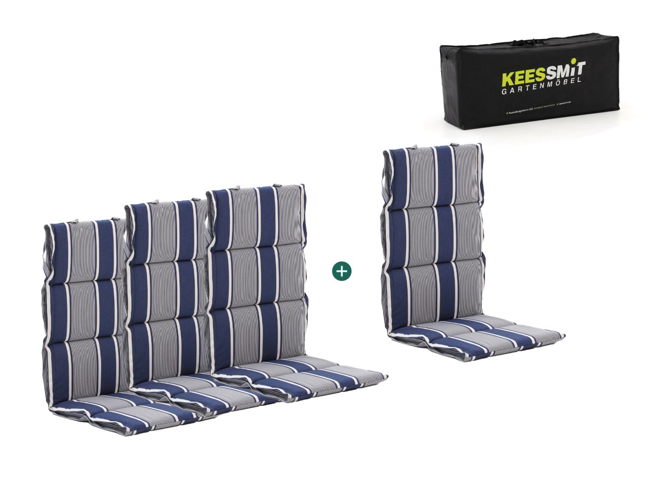 + 10 % Kassenrabatt | Madison Fiber hoog tuinkussen set van 4
