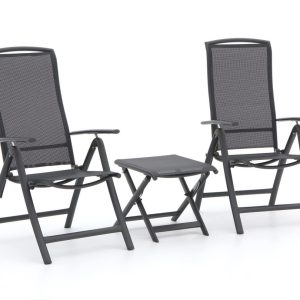 R&S Design Capri/Bova Balkonmöbel-Set 3-teilig verstellbar