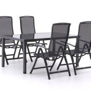 R&S Design Capri/Caluso 160 cm Gartenmöbel-Set 5-teilig verstellbar