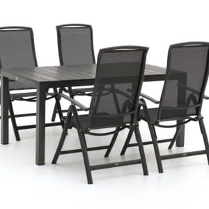 + 10 % Kassenrabatt | R&S Design Capri/Fidenza 160 cm Gartenmöbel-Set 5-teilig verstellbar