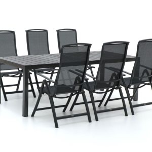 R&S Design Capri/Fidenza 220 cm Gartenmöbel-Set 7-teilig verstellbar
