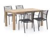 + 10 % Kassenrabatt | Apple Bee Hawaii/ROUGH-S 160 cm Gartenmöbel-Set 5-teilig stapelbar