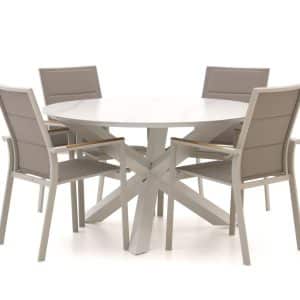 + 10 % Kassenrabatt | Bellagio Albinea/Lodola ø 130 cm Gartenmöbel-Set 5-teilig stapelbar