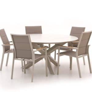 + 15 % Kassenrabatt | Bellagio Albinea/Lodola ø 150 cm Gartenmöbel-Set 6-teilig stapelbar