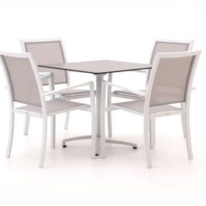 + 10 % Kassenrabatt | Bellagio Anzio/Canzo 80 cm Gartenmöbel-Set 5-teilig stapelbar klappbar