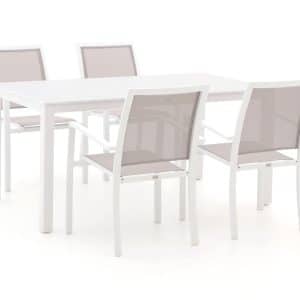 Bellagio Anzio/Menzano 160 cm Gartenmöbel-Set 5-teilig stapelbar