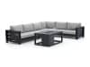 + 10 % Kassenrabatt | Bellagio Avolo/Cosiraw 120 cm Ecklounge-Set mit Feuertisch 3-teilig rechts