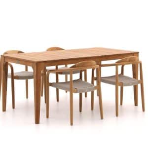 + 10 % Kassenrabatt | Bellagio Berbaro/Bruca 170 cm Gartenmöbel-Set 5-teilig Stapelbar