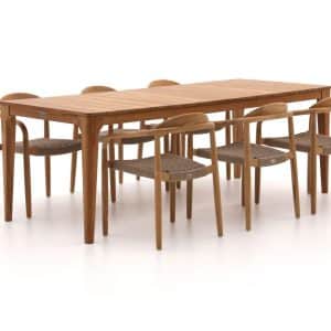 Bellagio Berbaro/Bruca 220 cm Gartenmöbel-Set 7-teilig Stapelbar