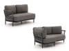 + 10 % Kassenrabatt | Bellagio Calizzano Gartensofa 2-Sitzer 168 cm inkl. Eckelement + linker Arm 3-Sitzer 214 cm