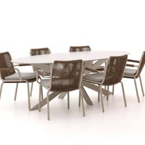 Bellagio Caronia/Furato ellips 240 cm Gartenmöbel-Set 7-teilig stapelbar