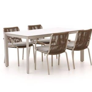 Bellagio Caronia/Sestino 160 cm Gartenmöbel-Set 5-teilig stapelbar
