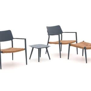 Bellagio Cino Balkonmöbel-Set 4-teilig stapelbar