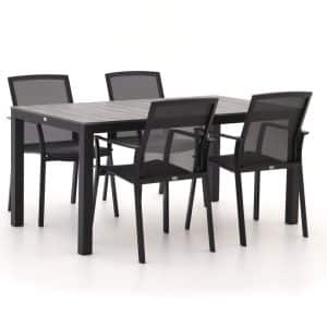 Bellagio Dranera/Fidenza 160 cm Gartenmöbel-Set 5-teilig stapelbar