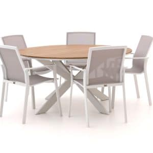 + 10 % Kassenrabatt | Bellagio Dranera/Fidenza ø 149 cm Gartenmöbel-Set 6-teilig stapelbar