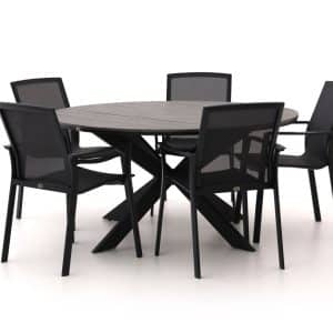 + 10 % Kassenrabatt | Bellagio Dranera/Fidenza ø 149 cm Gartenmöbel-Set 6-teilig stapelbar