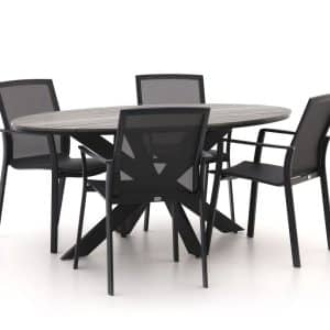 + 10 % Kassenrabatt | Bellagio Dranera/Fidenza oval 180 cm Gartenmöbel-Set 5-teilig stapelbar