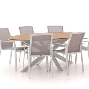 + 10 % Kassenrabatt | Bellagio Dranera/Fidenza oval 220 cm Gartenmöbel-Set 7-teilig stapelbar