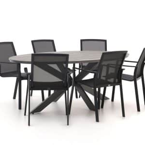 + 10 % Kassenrabatt | Bellagio Dranera/Fidenza oval 220 cm Gartenmöbel-Set 7-teilig stapelbar