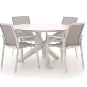+ 10 % Kassenrabatt | Bellagio Dranera/Lodola ø 130 cm Gartenmöbel-Set 5-teilig stapelbar