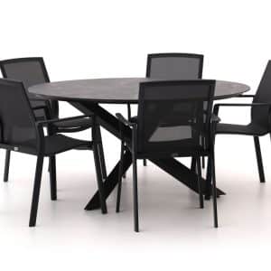 + 10 % Kassenrabatt | Bellagio Dranera/Lodola ø 150 cm Gartenmöbel-Set 6-teilig stapelbar
