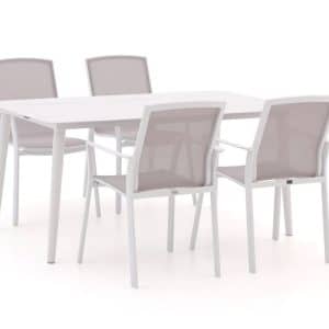+ 10 % Kassenrabatt | Bellagio Dranera/Sora 160 cm Gartenmöbel-Set 5-teilig stapelbar