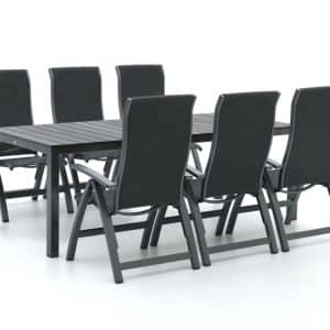 Bellagio Fermo/Fidenza 220 cm Gartenmöbel-Set 7-teilig verstellbar