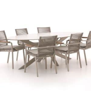 + 10 % Kassenrabatt | Bellagio Marudo/Furato ellips 240 cm Gartenmöbel-Set 7-teilig stapelbar