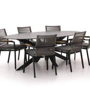 + 10 % Kassenrabatt | Bellagio Marudo/Furato ellips 240cm Gartenmöbel-Set 7-teilig stapelbar