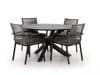 + 10 % Kassenrabatt | Bellagio Marudo/Lodola ø 130 cm Gartenmöbel-Set 5-teilig Stapelbar