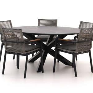 + 10 % Kassenrabatt | Bellagio Marudo/Lodola ø 150 cm Gartenmöbel-Set 6-teilig Stapelbar