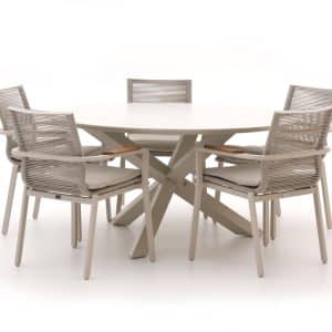 + 10 % Kassenrabatt | Bellagio Marudo/Lodola ø 150 cm Gartenmöbel-Set 6-teilig Stapelbar
